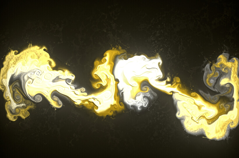 Purchase version 6 prints here:  https://donlawrenceart.artstation.com/store/prints/QD1gW/black-and-gold-fluid-pour-abstract-art-6