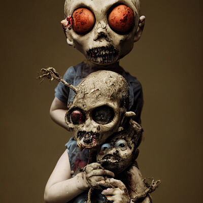 Dark philosophy darkphilosophy zombie child holding a voodoo doll 518ab010 861c 4d27 a366 2505f6f1de09