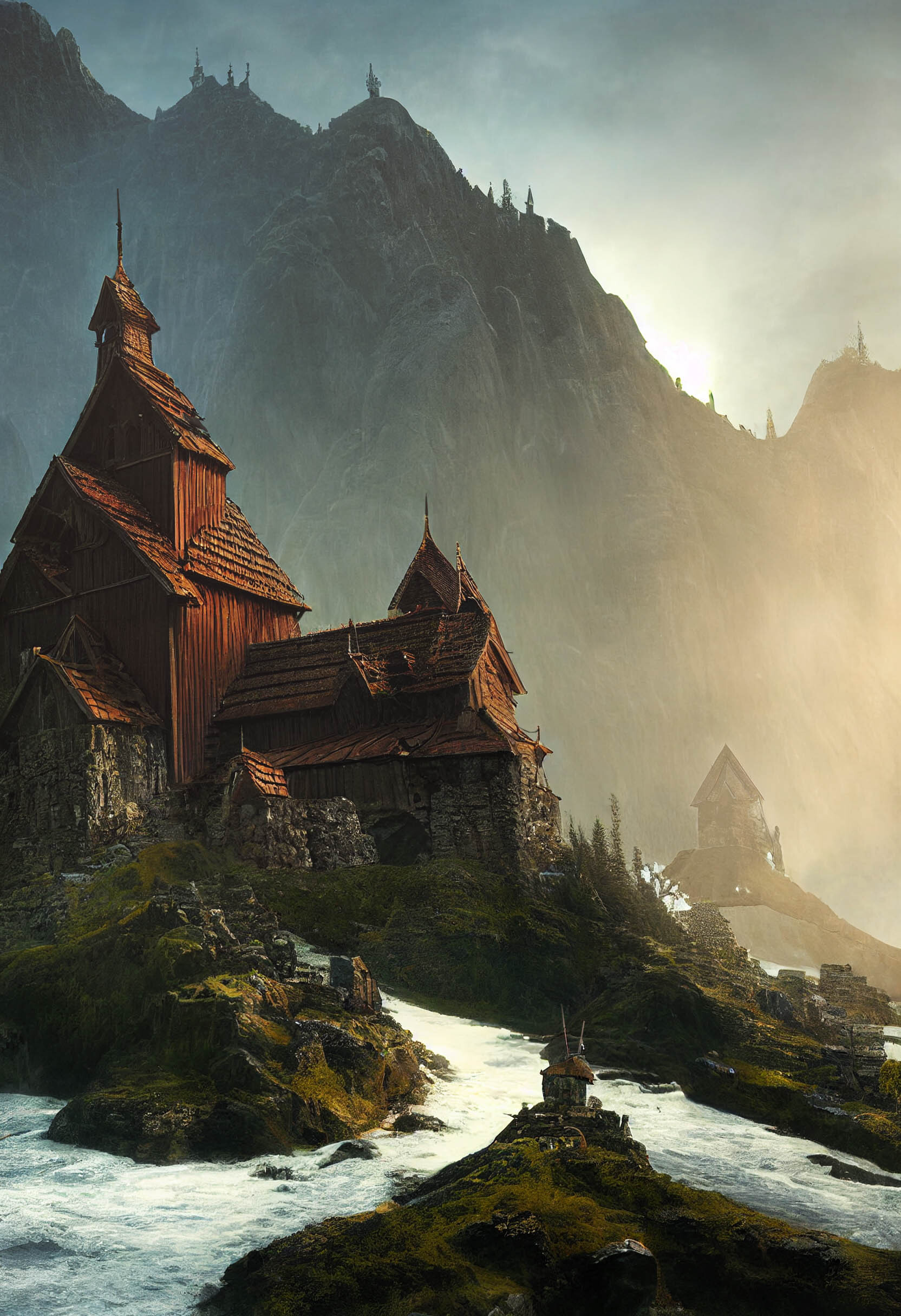 ArtStation Norse Mountain House
