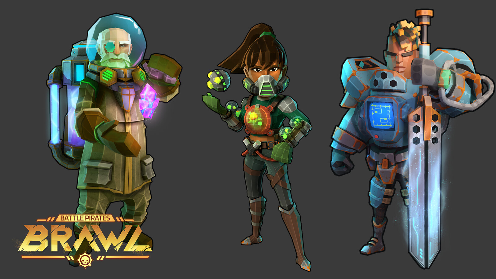 Contributions: Modelling, shader work, and texturing was a collaborative effort for these three characters.