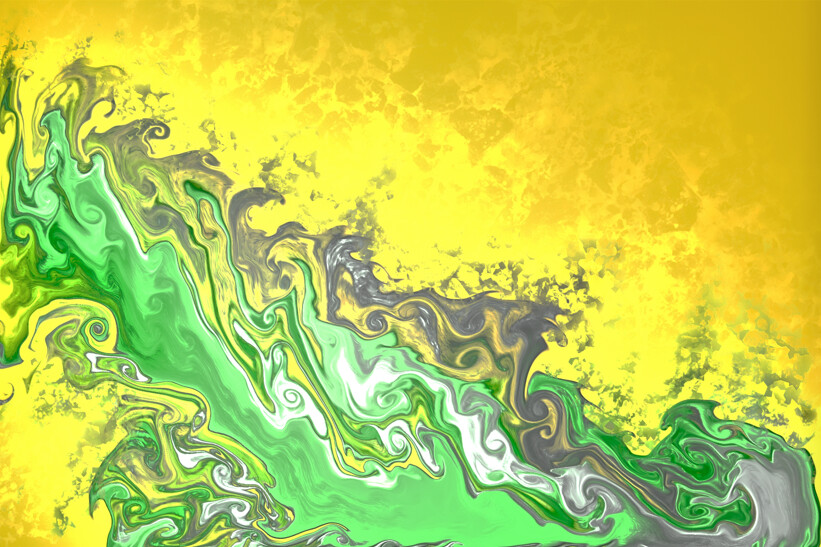 purchase version 1 prints here:  https://donlawrenceart.artstation.com/store/prints/5Lo3D/yellow-and-green-fluid-pour-abstract-art-1