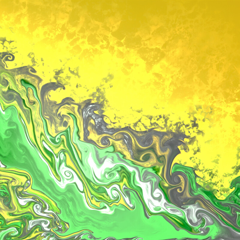 Yellow and Green fluid abstract collection