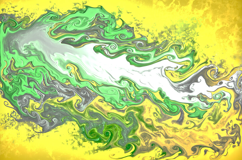 purchase version 2 prints here:  https://donlawrenceart.artstation.com/store/prints/GdzAB/yellow-and-green-fluid-pour-abstract-art-2