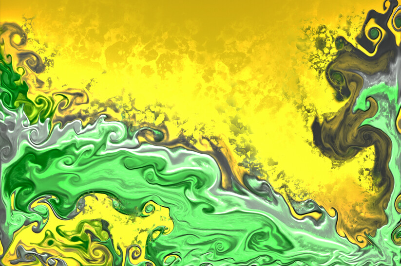 purchase version 4 prints here:  https://donlawrenceart.artstation.com/store/prints/zO854/yellow-and-green-fluid-pour-abstract-art-4