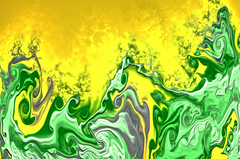 purchase version 5 prints here:  https://donlawrenceart.artstation.com/store/prints/9VRGj/yellow-and-green-fluid-pour-abstract-art-5