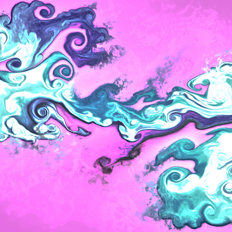 Blue and Pink fluid abstract collection
