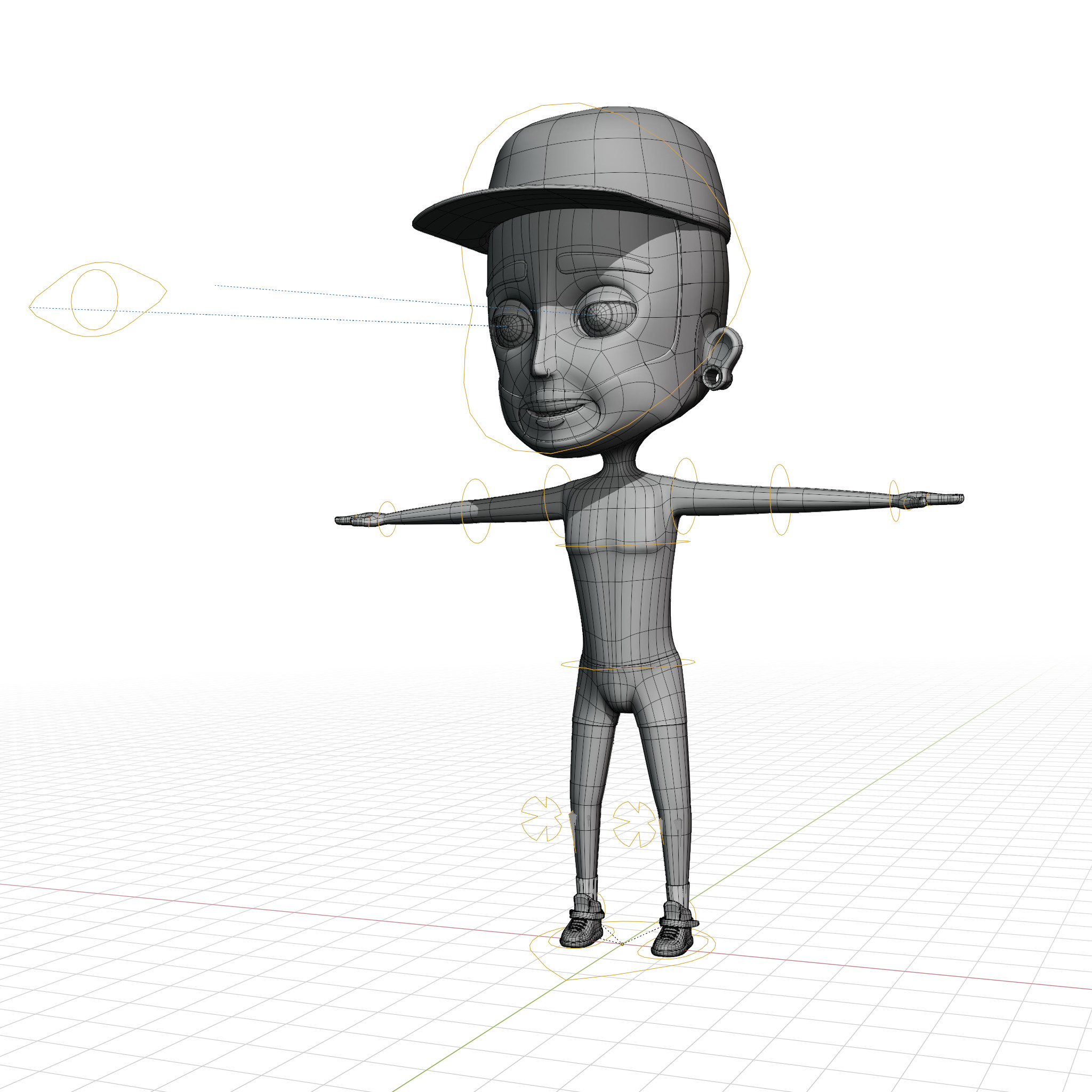 Fully rigged and controllable