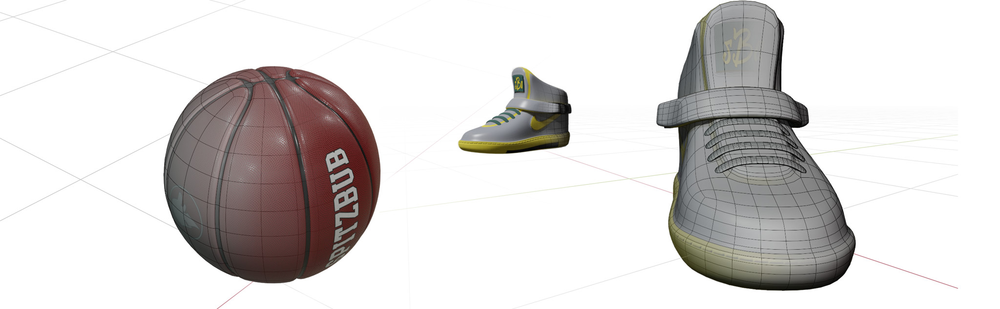 Accessories with wireframe