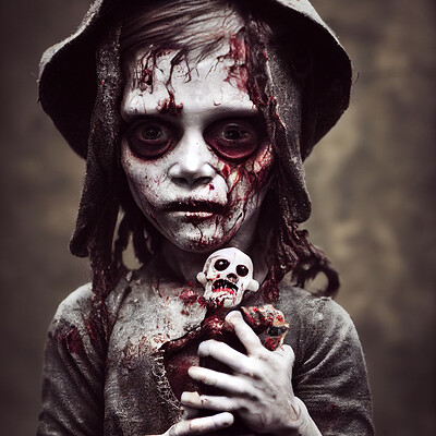 Dark philosophy darkphilosophy zombie child holding a voodoo doll 5d2b9cbe 6abf 4c8f ab70 5ed33c29400f