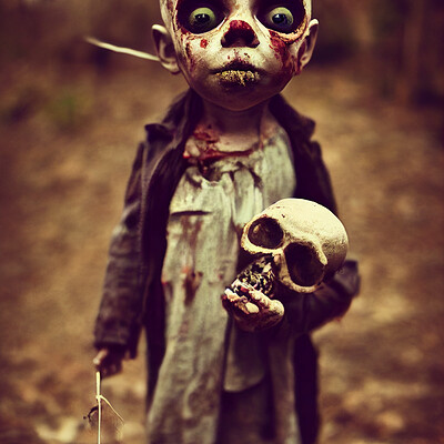 Dark philosophy darkphilosophy zombie child holding a voodoo doll e1a412d0 cba5 4815 9d5d 6af939c7045e