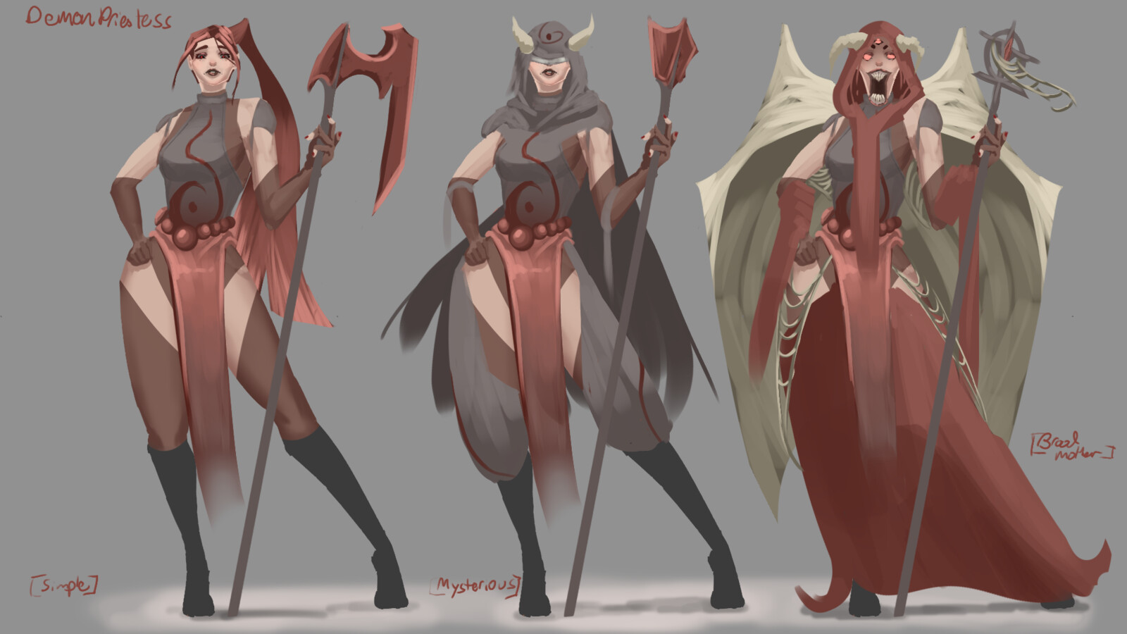 Demon Priestess - Character Design Exercise