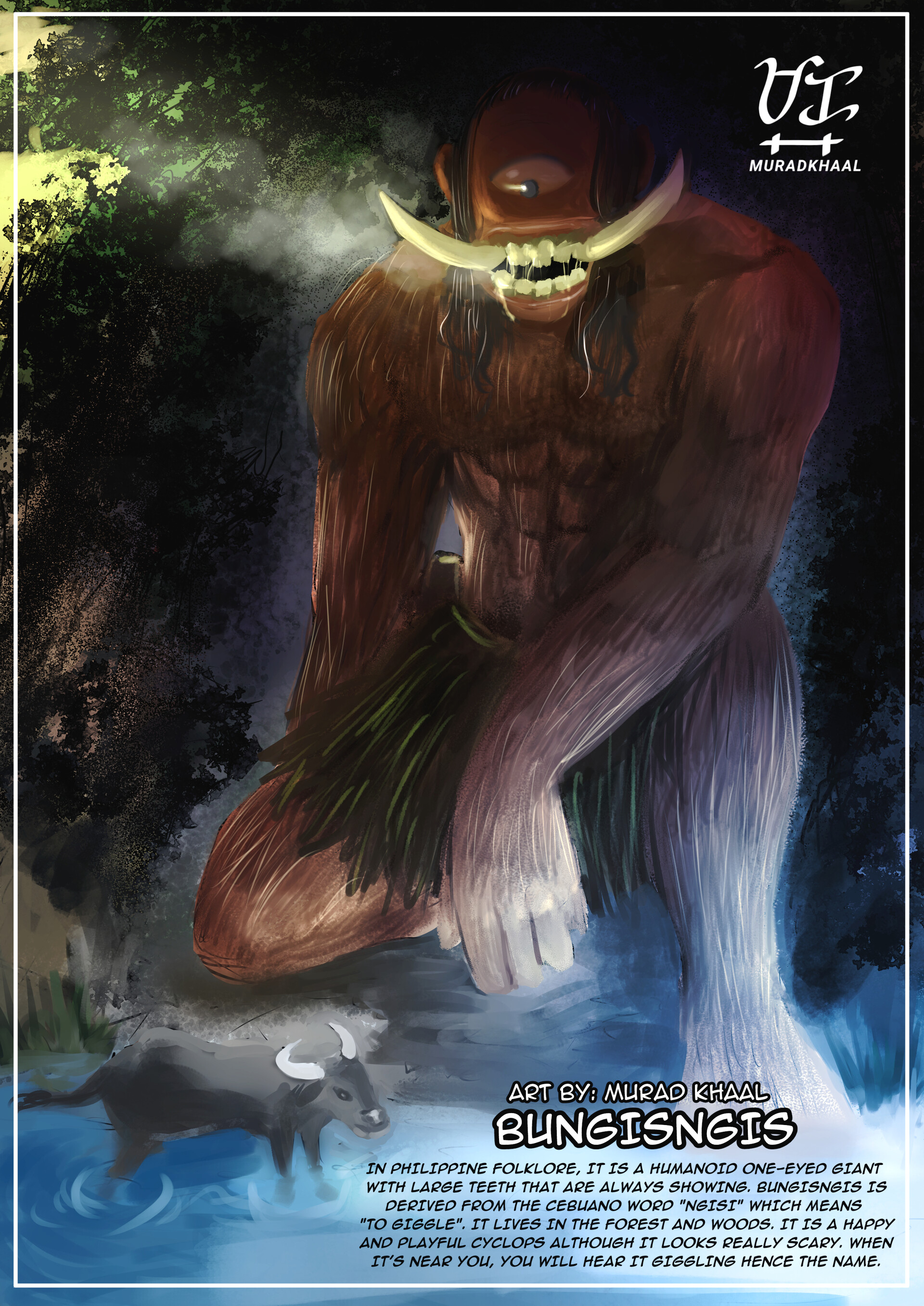 ArtStation Philippine Folklore Creature Bungisngis or Giggling Cyclops