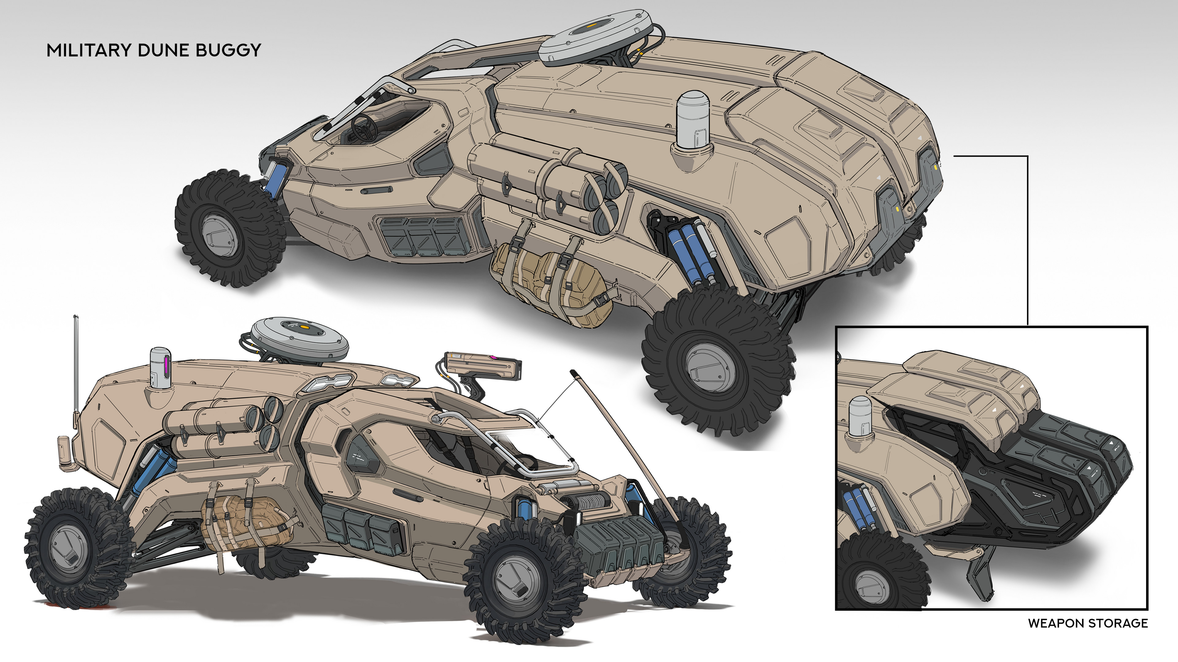 ArtStation MILITARY DUNE BUGGY