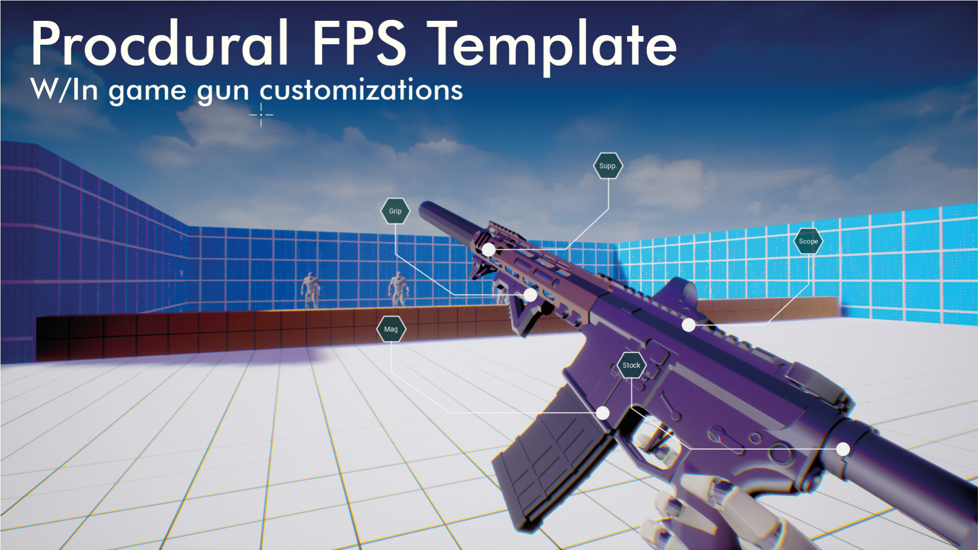 Ahmed Abu Ajamiah Procedural FPS Template (W/Ingame Gun customization)