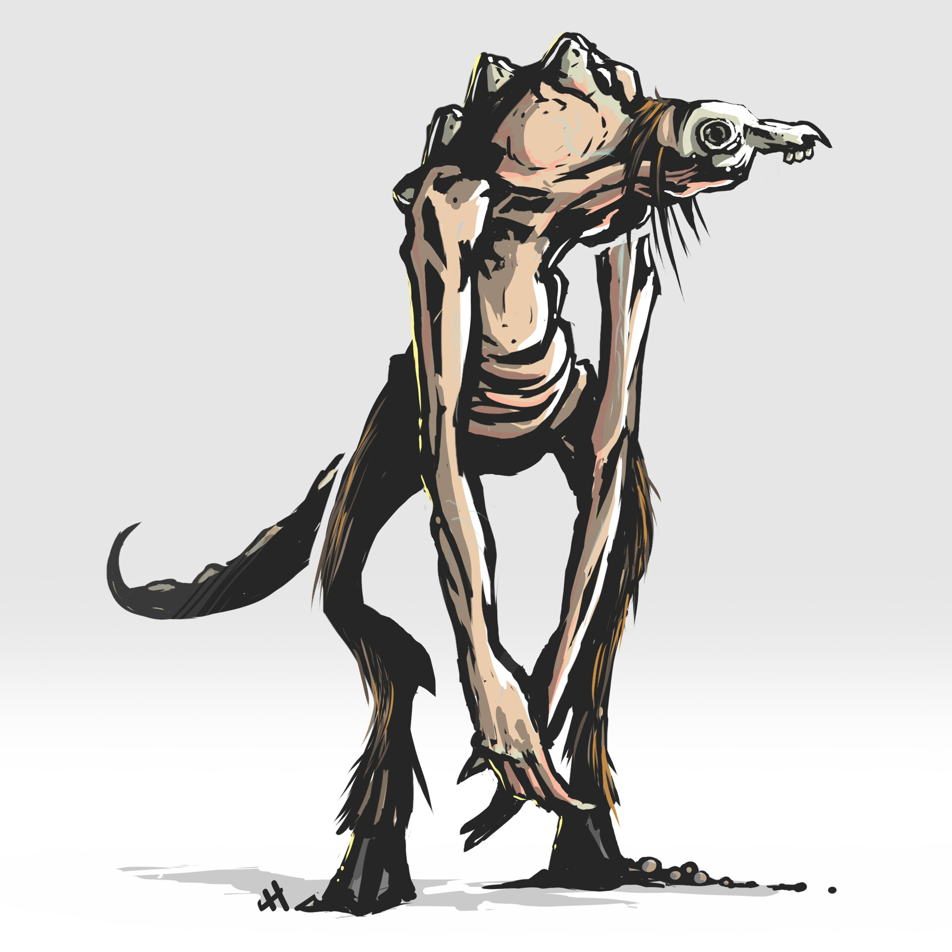 Javier Hernández Wendigo; Creature concept