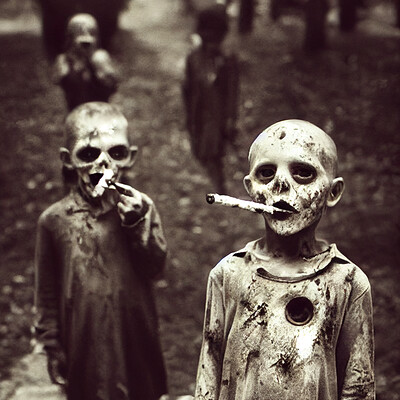 Dark philosophy darkphilosophy zombie children smoking 8acc8af9 83c8 46d0 a325 98eb865dda39