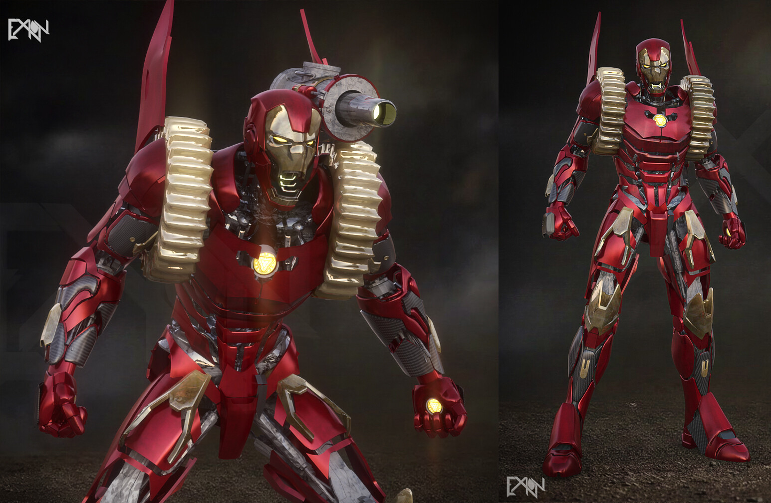 ArtStation Iron Man MK63 Godbuster Armor 3D