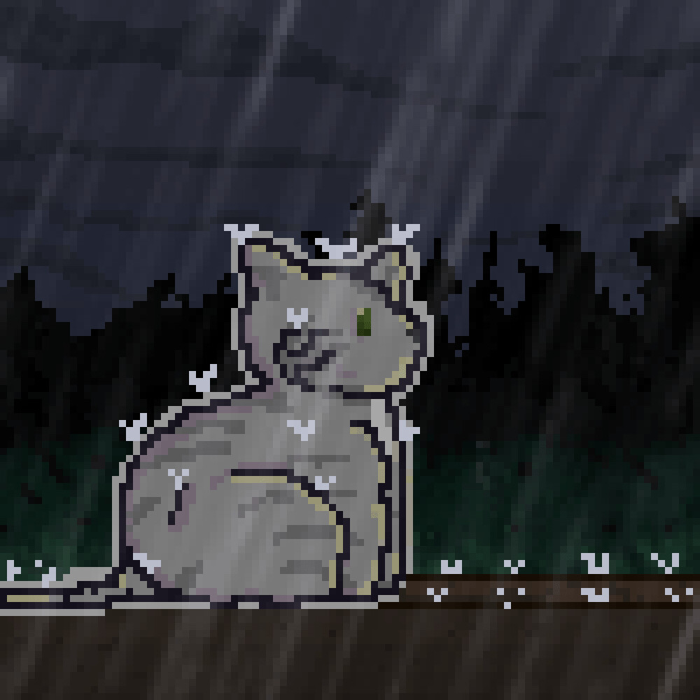 Artstation pixel art cat gif
