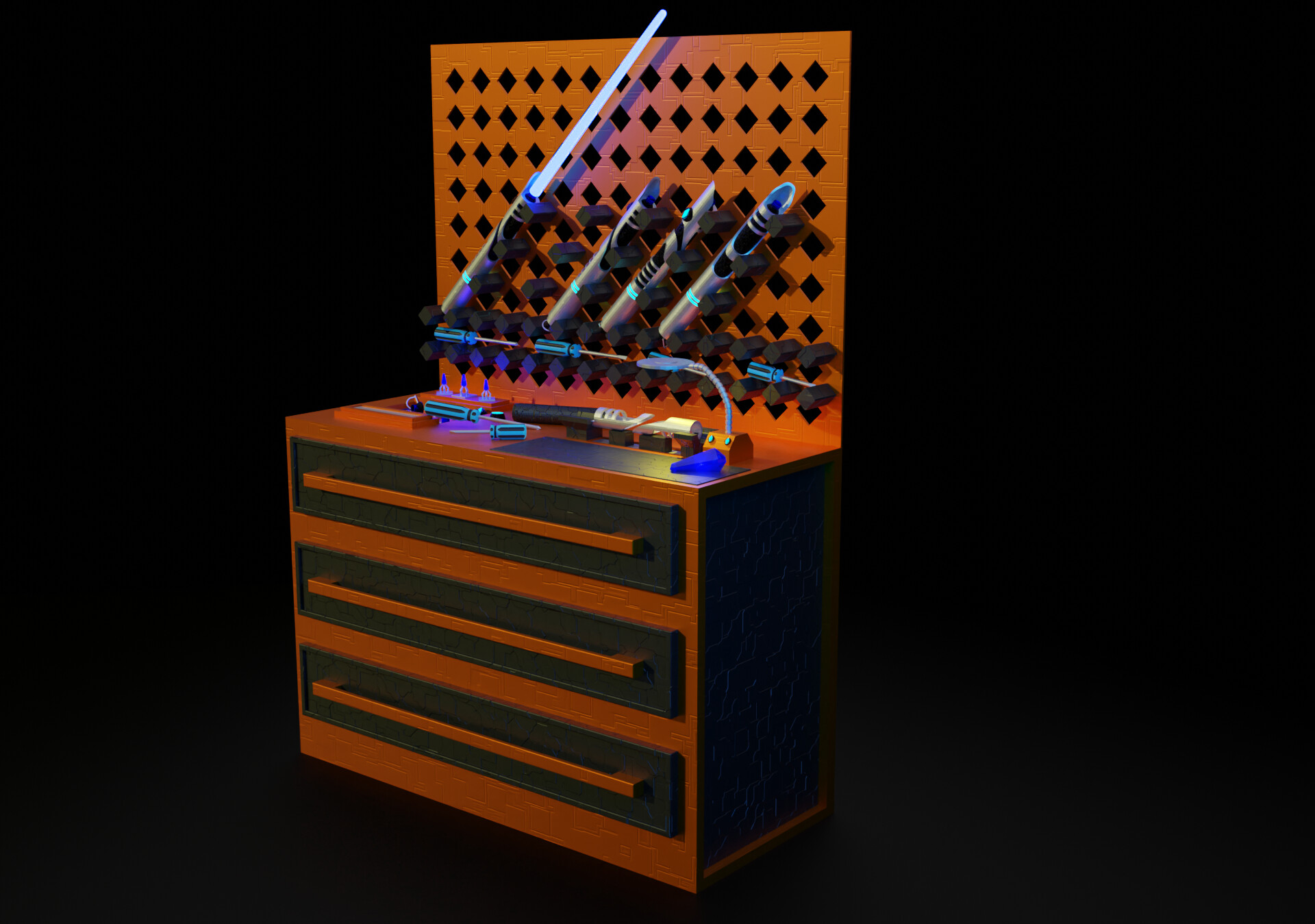 Kotei Koteevich - Workbench for a Jedi sword + mini animation