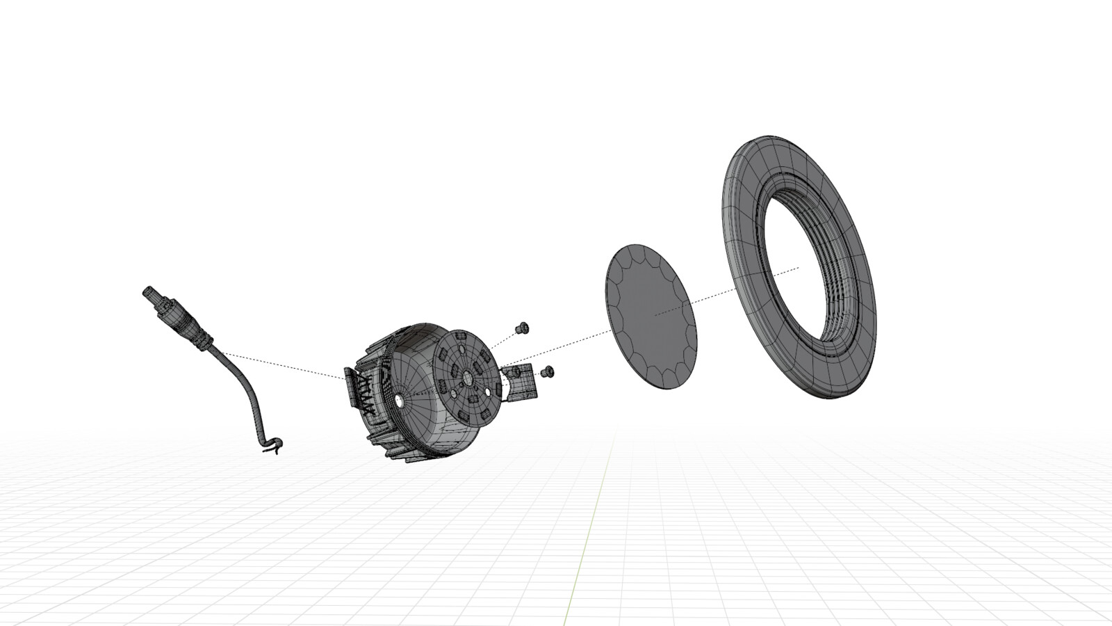 Led Spot in wireframe