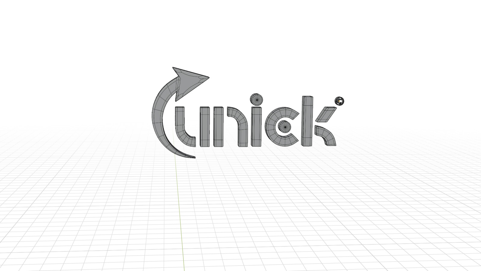 Logo with wireframe