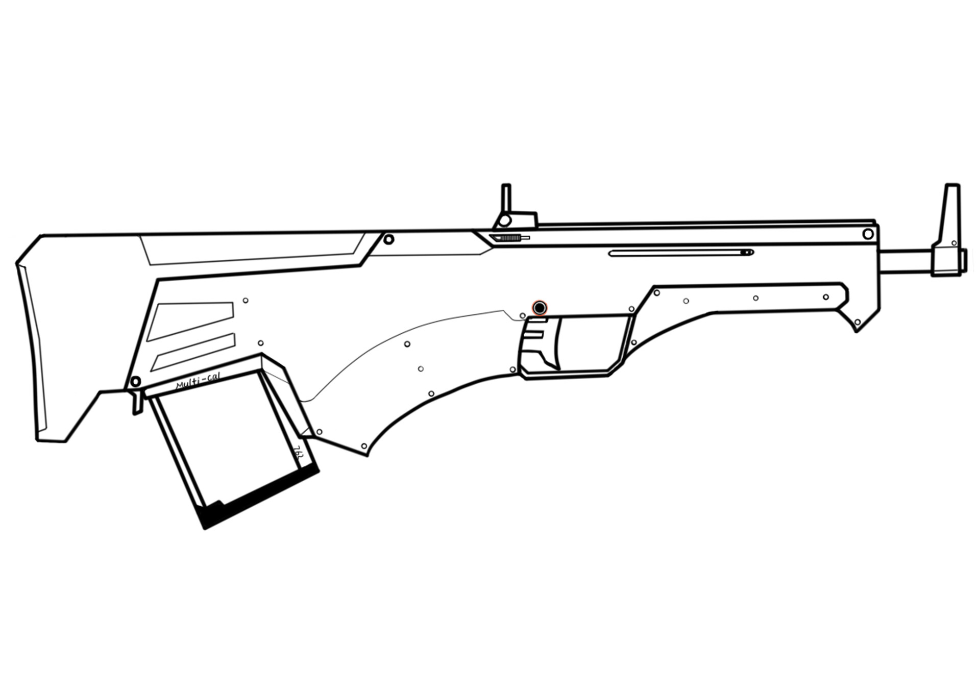 ArtStation - Bullpup Rifle 1