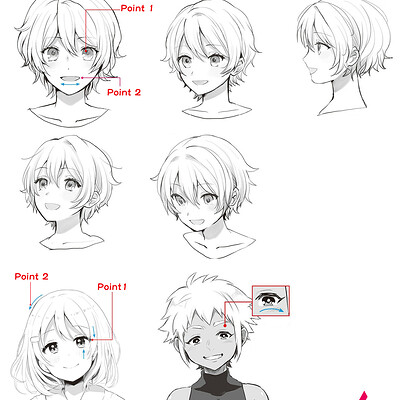 Anime hair reference  Drawings, Sketches, Manga drawing