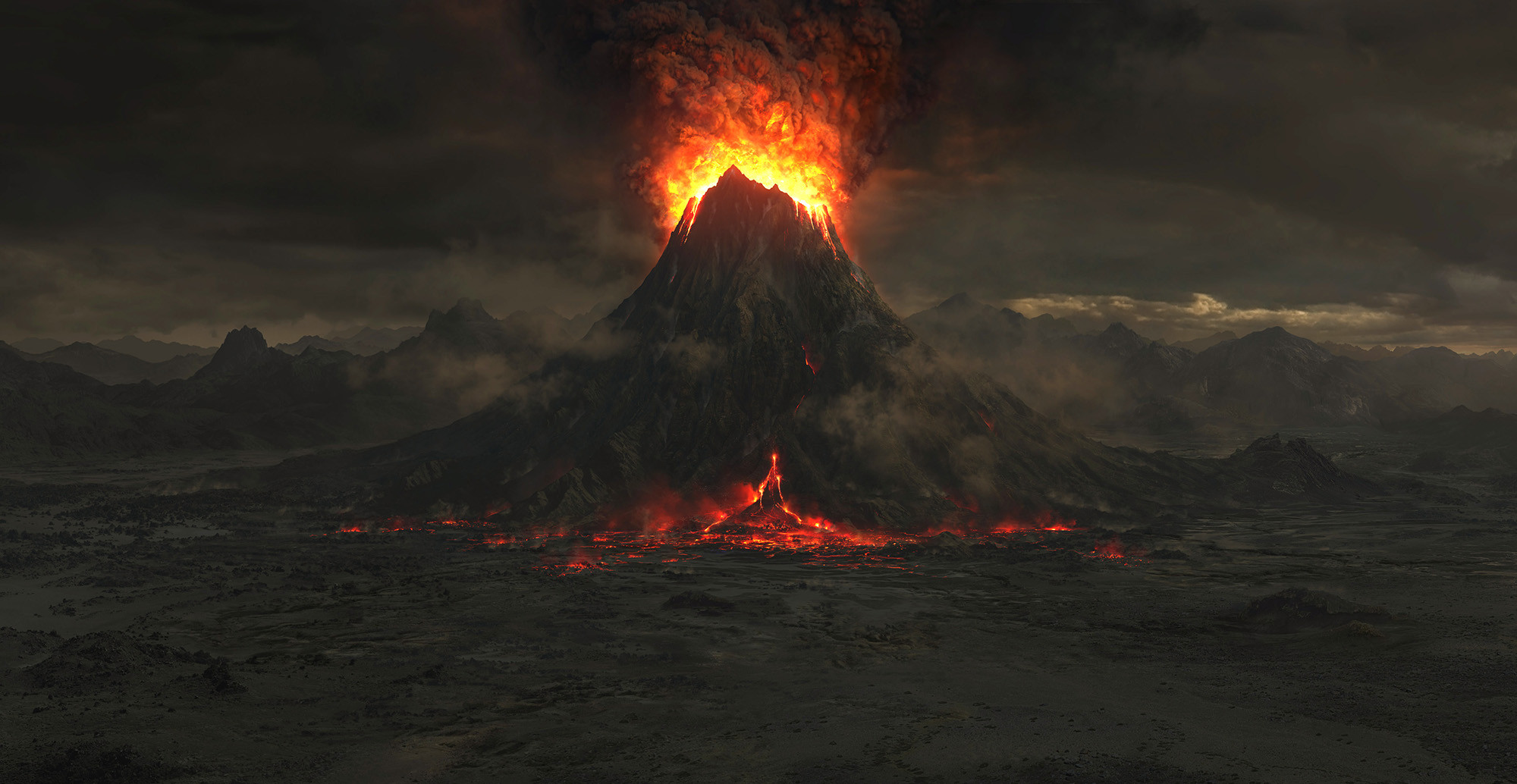 'Lord of the Rings' : 'Shadows of Mordor' / Matte Painting 