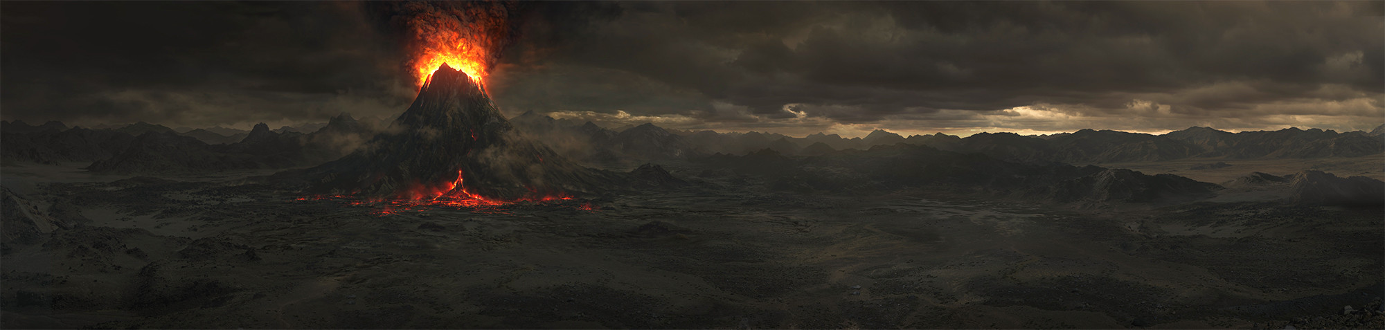 'Lord of the Rings' : 'Shadows of Mordor' / Matte Painting  / PANO