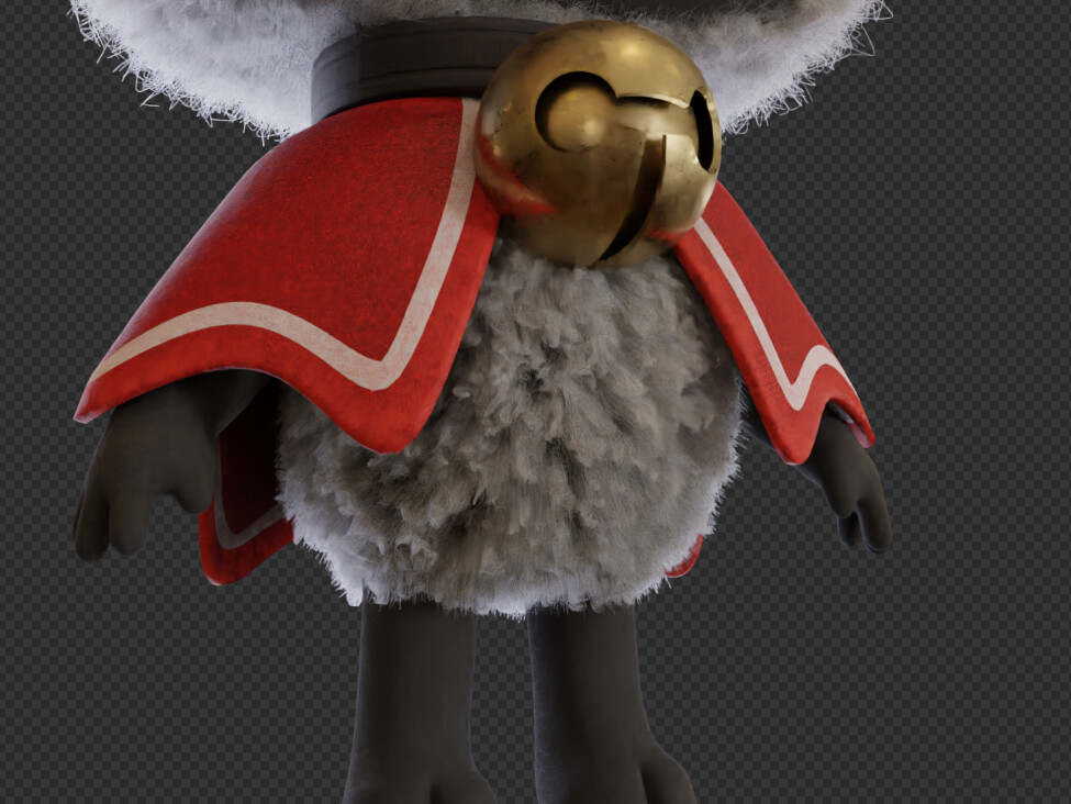Render preview of the fur in progress