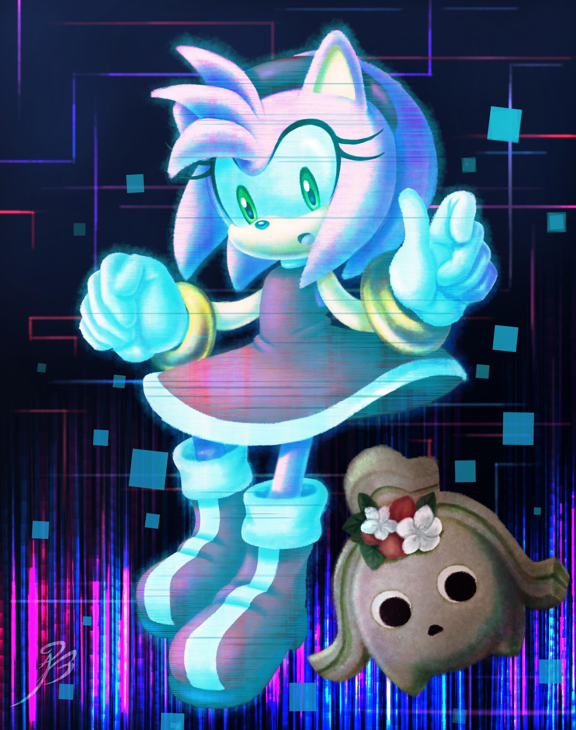 ArtStation - Sonic Frontiers - Amy In Cyberspace