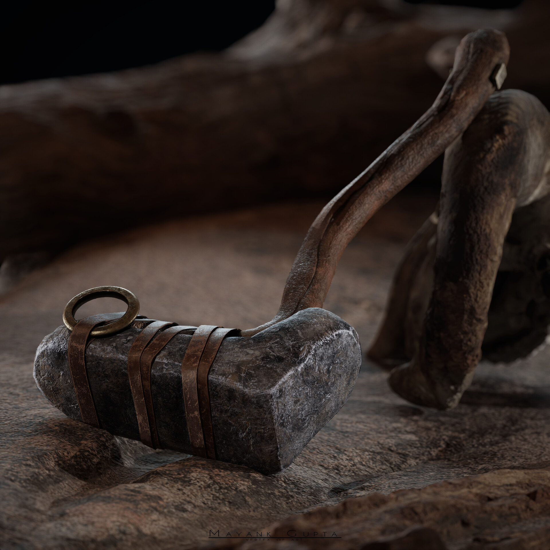 ArtStation StoneAge Hammer