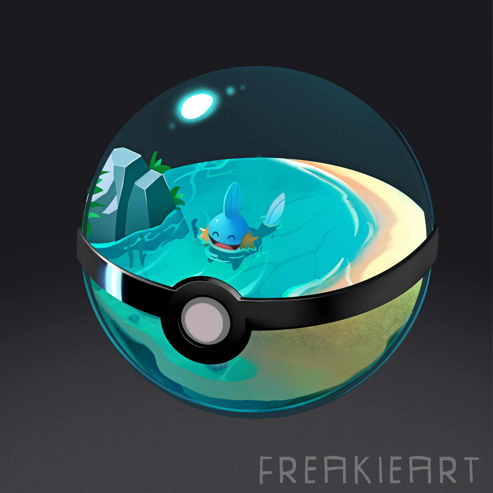 ArtStation - Pokemon inside the pokeball - Small and personal Project