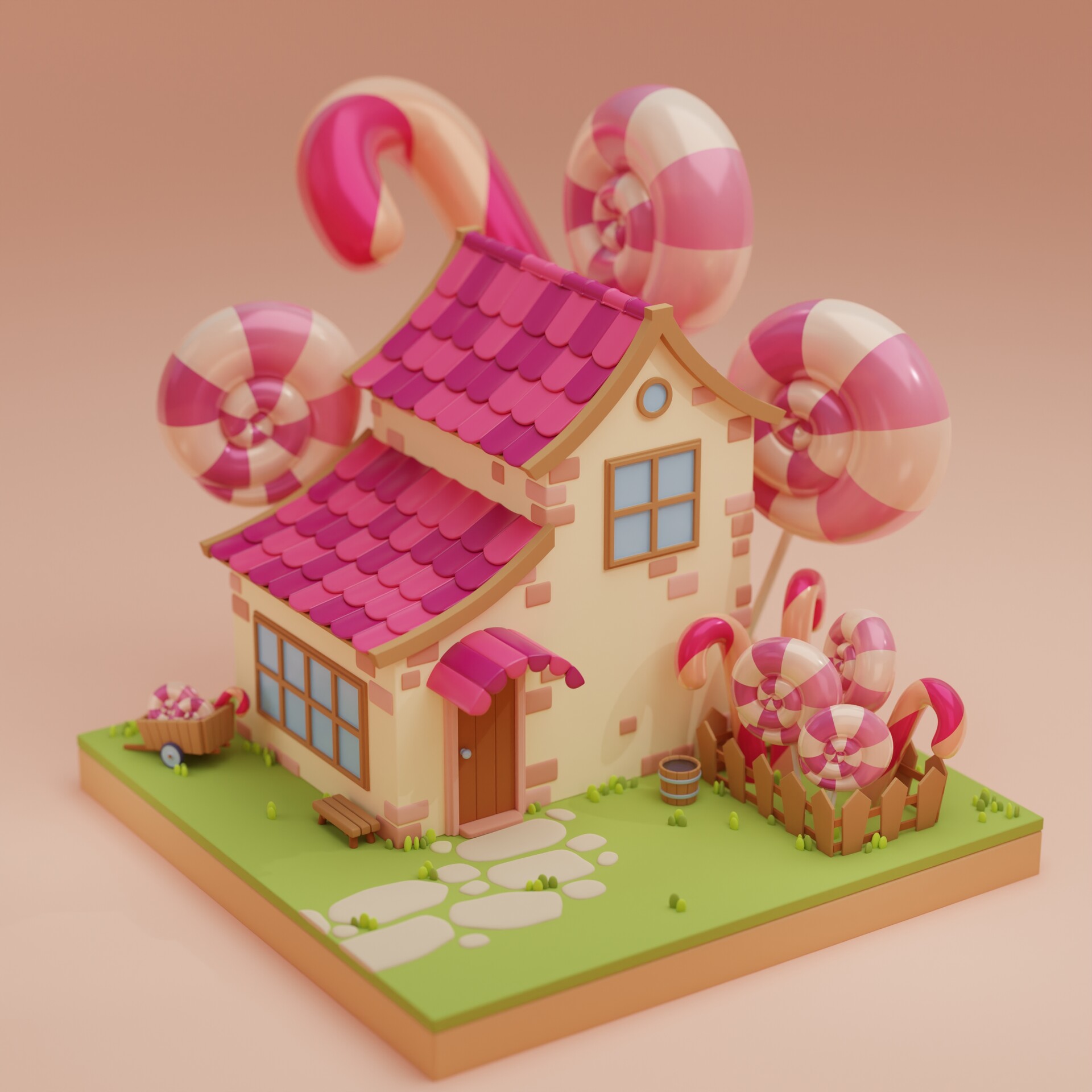 ArtStation Candy house 3d concept