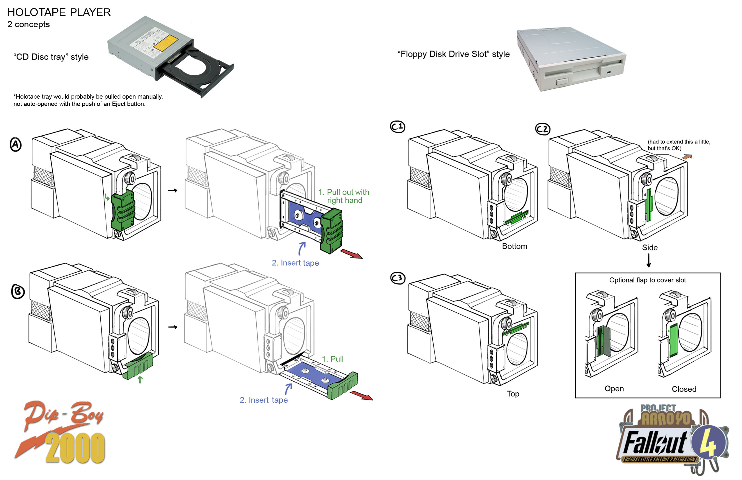 Holotape player concepts