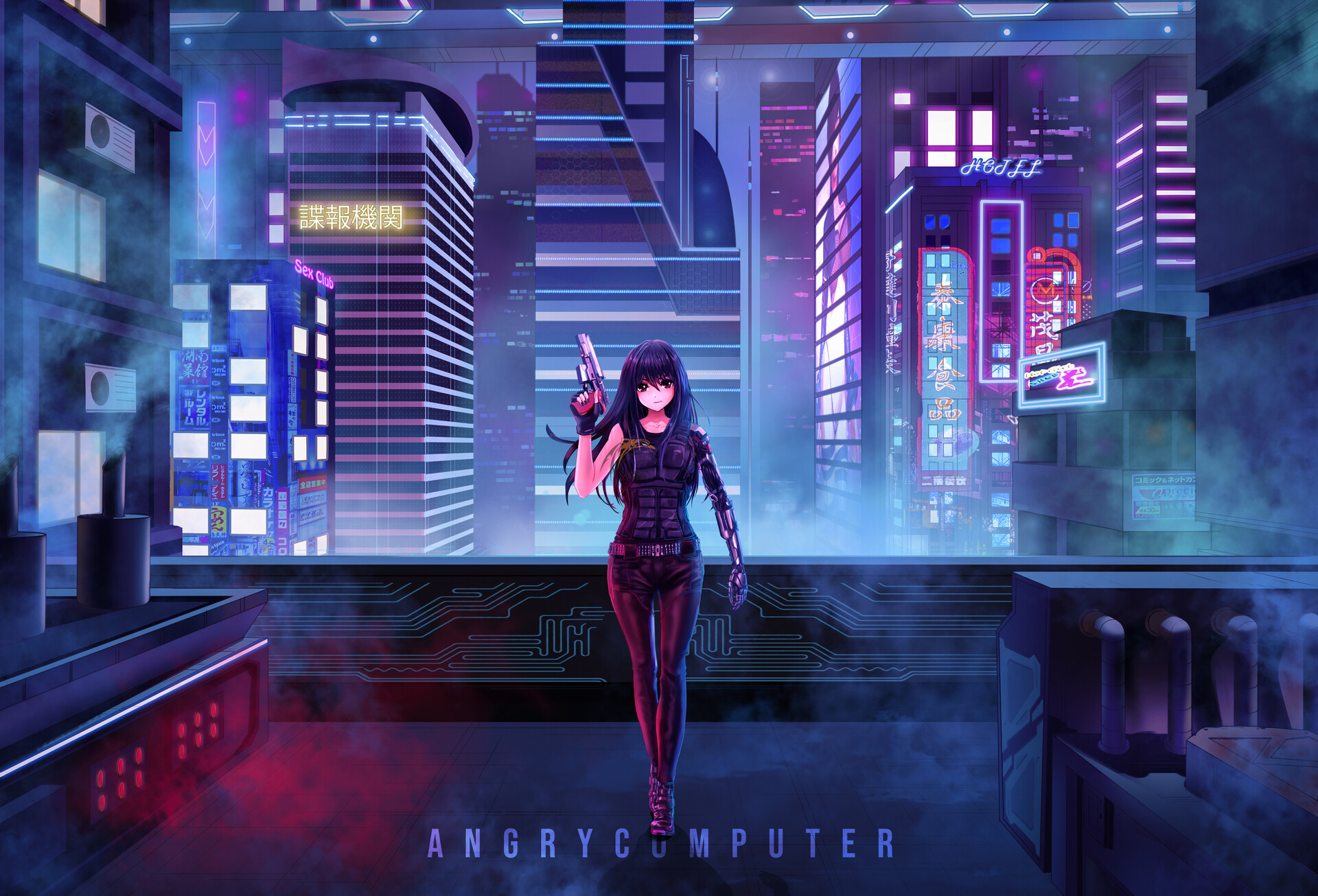 ArtStation - Cyberpunk girl