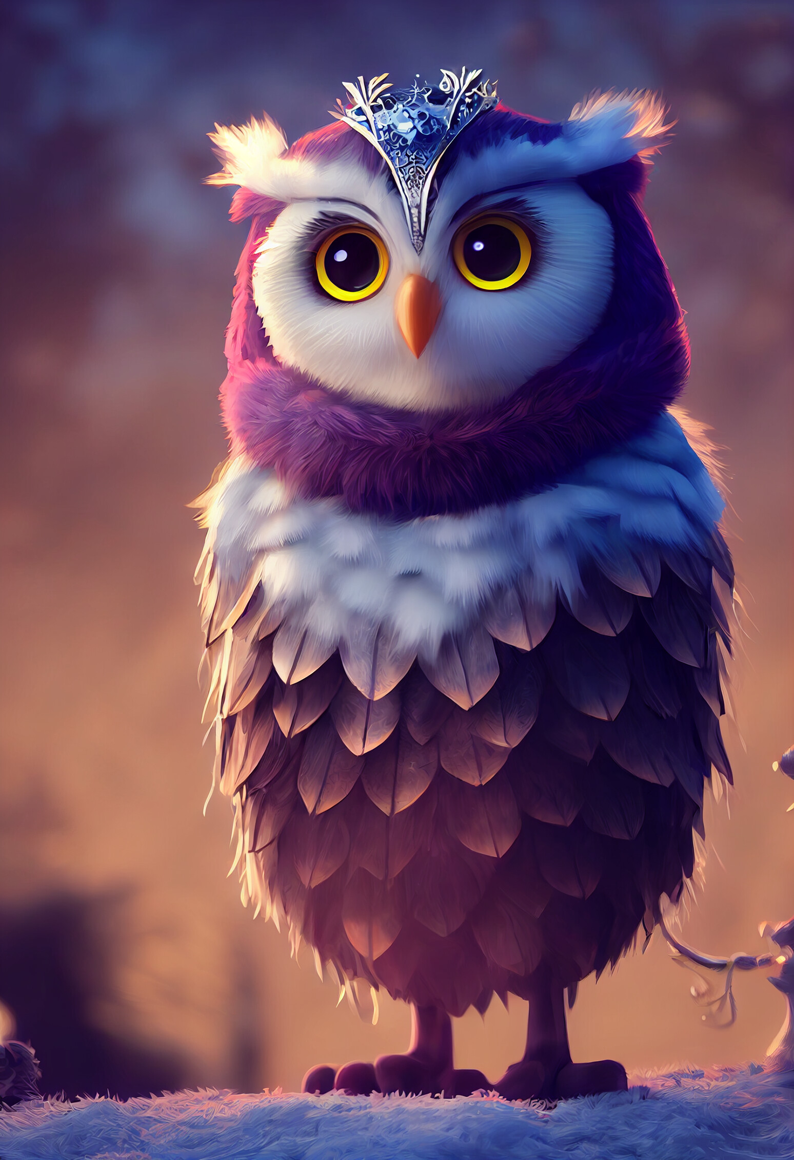 ArtStation - Cute 3D Owls Wearing Armor