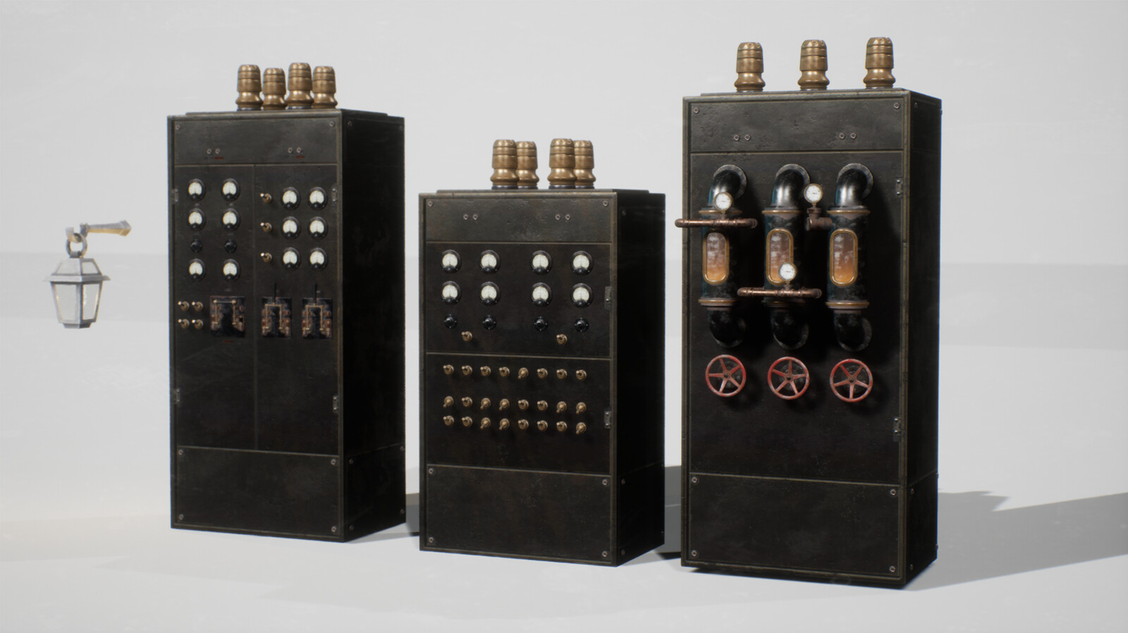 Responsible for Control Panels and variations (Modelling). Rigging dials and meters using Control Rig, All Texturing done by Neo Shi Jie
