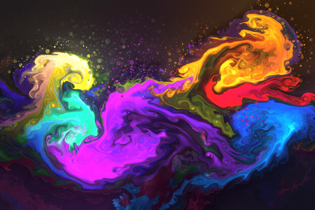 purchase version 7 prints here:  https://donlawrenceart.artstation.com/store/prints/dYWkW/colorful-fluid-pour-abstract-art-7
