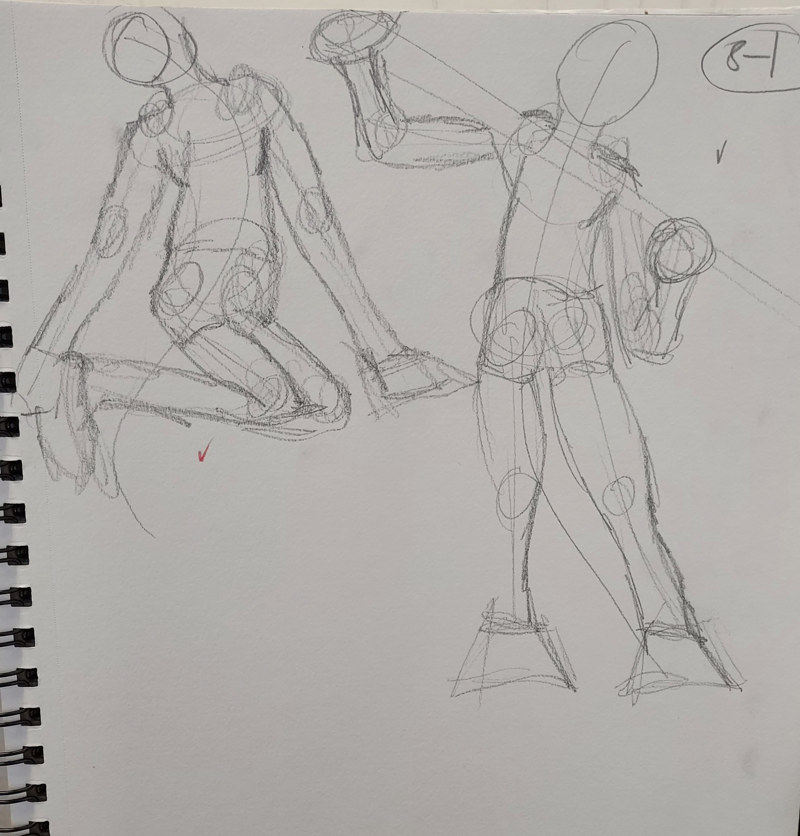 More Open Model Gestures from August 1. Medium: Graphite pencil.