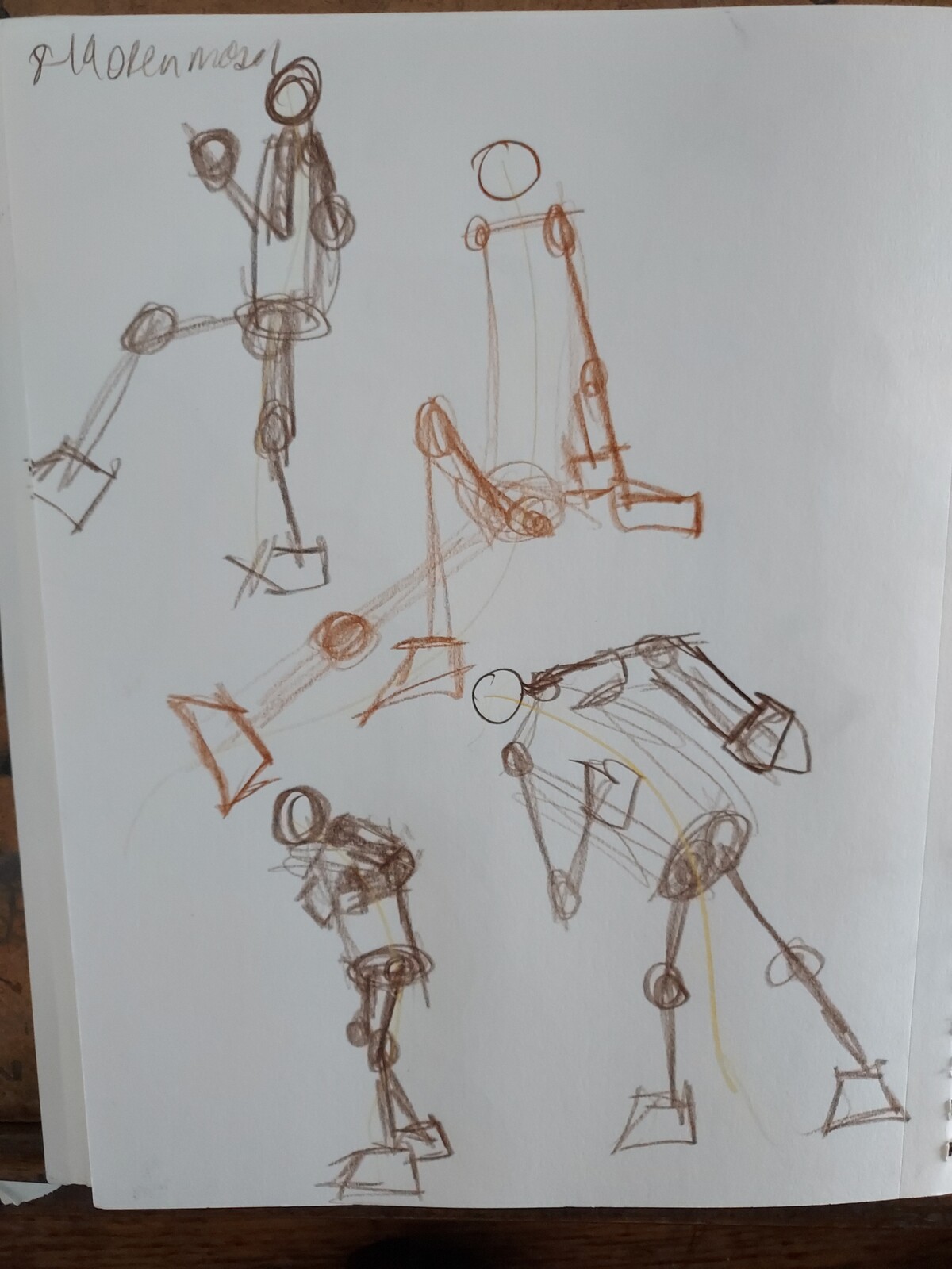 Mid-August Pastel Pencil Gestures