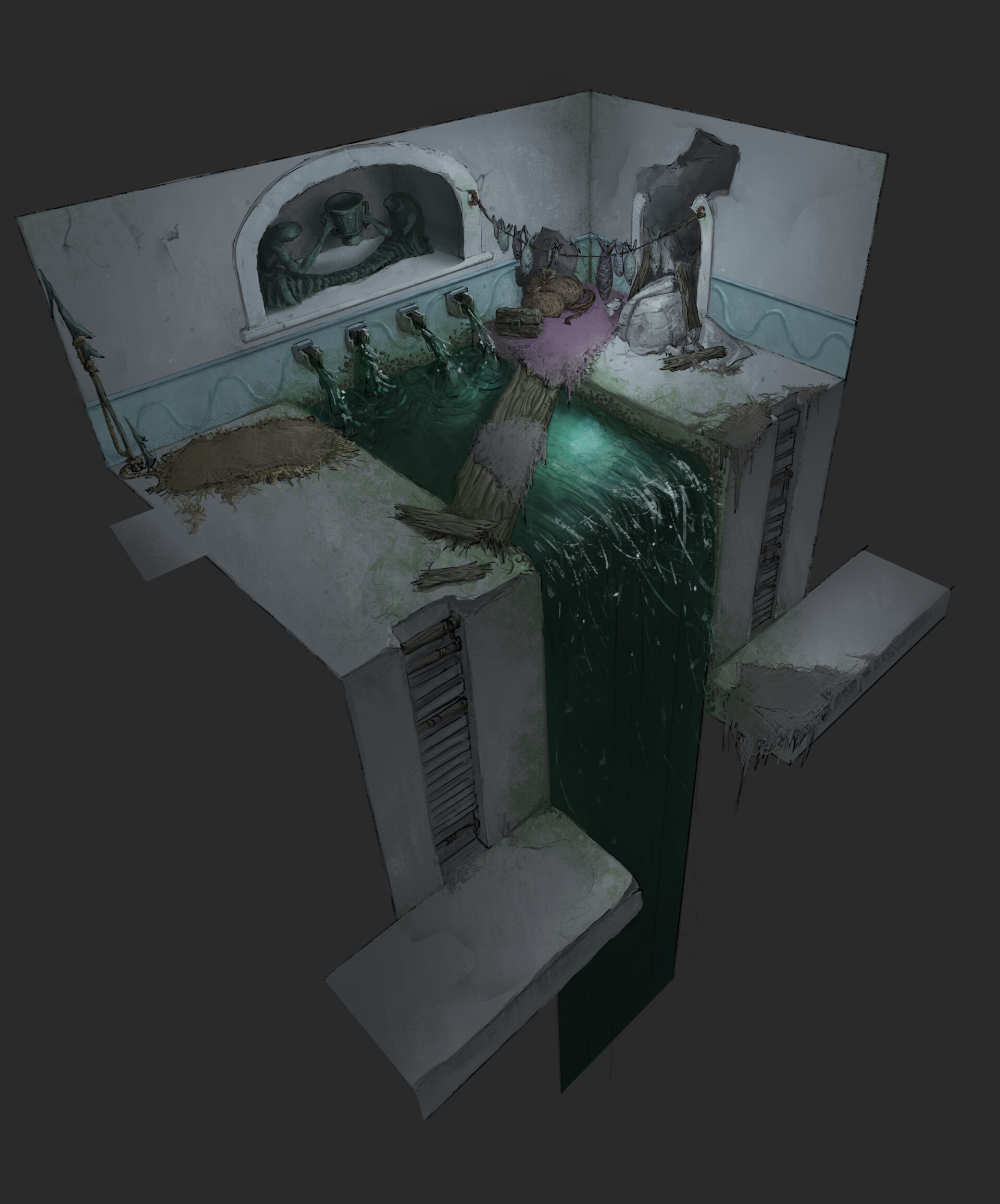 ArtStation Enviroment level design Water Temple