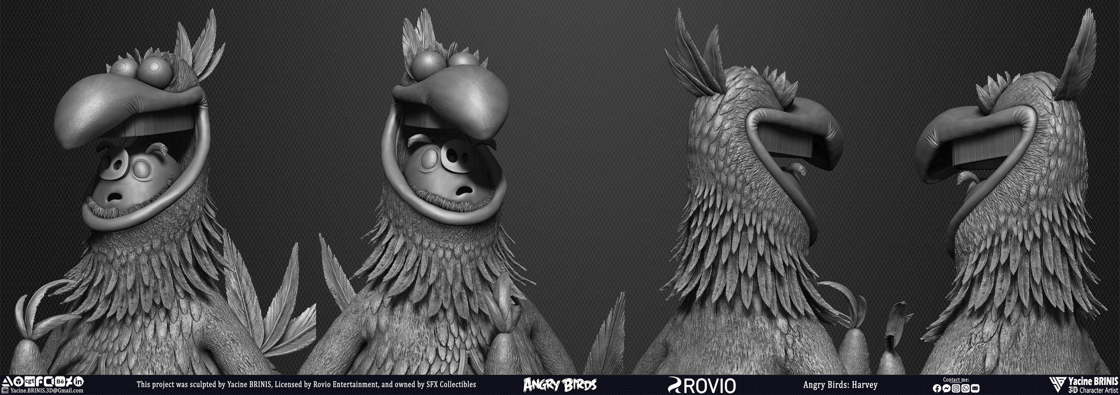 Harvey Angry Birds Movie 02 Rovio Entertainment sculpted by Yacine BRINIS 005