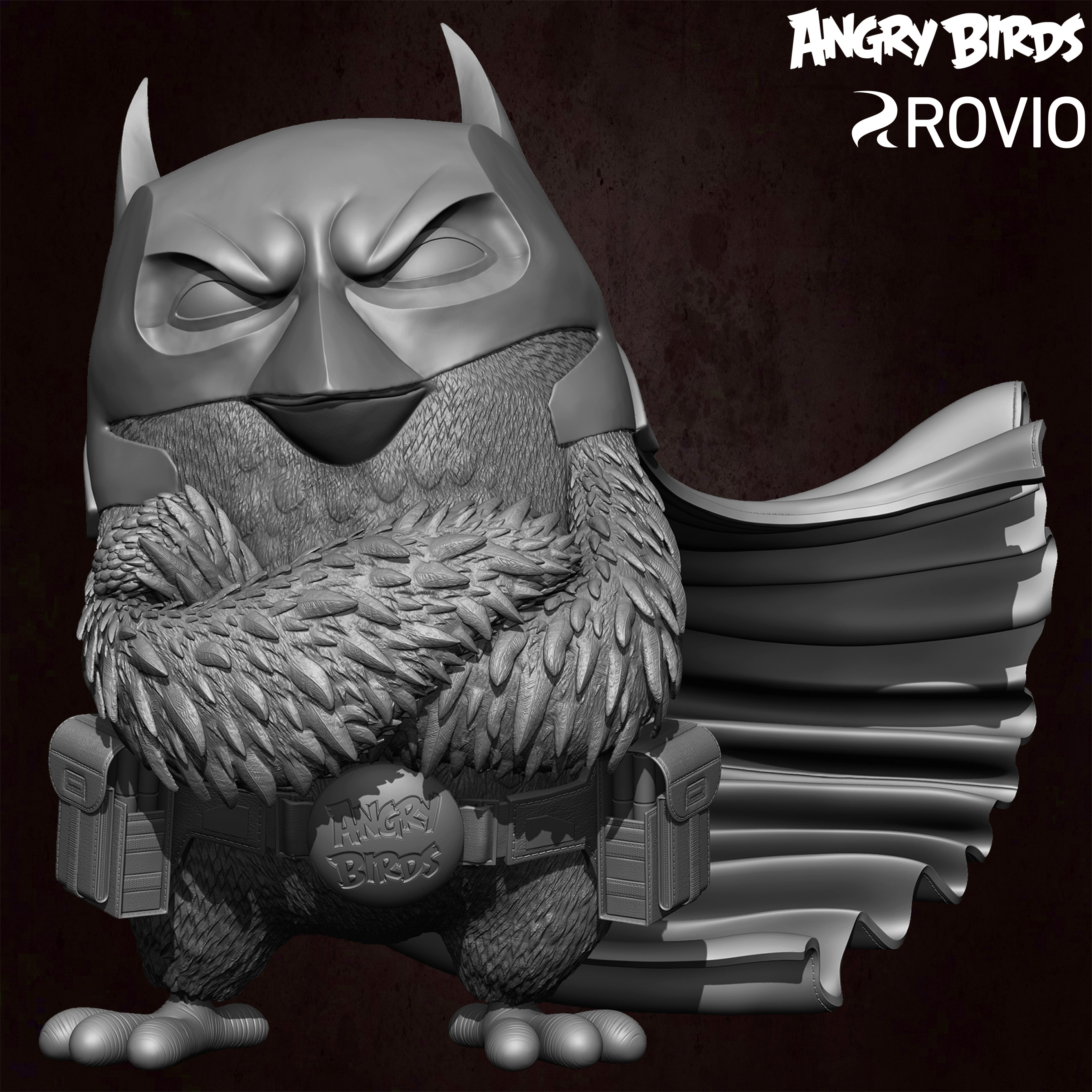 Red Mash Up Batman Angry Birds Movie 02 Rovio Entertainment sculpted by Yacine BRINIS 001