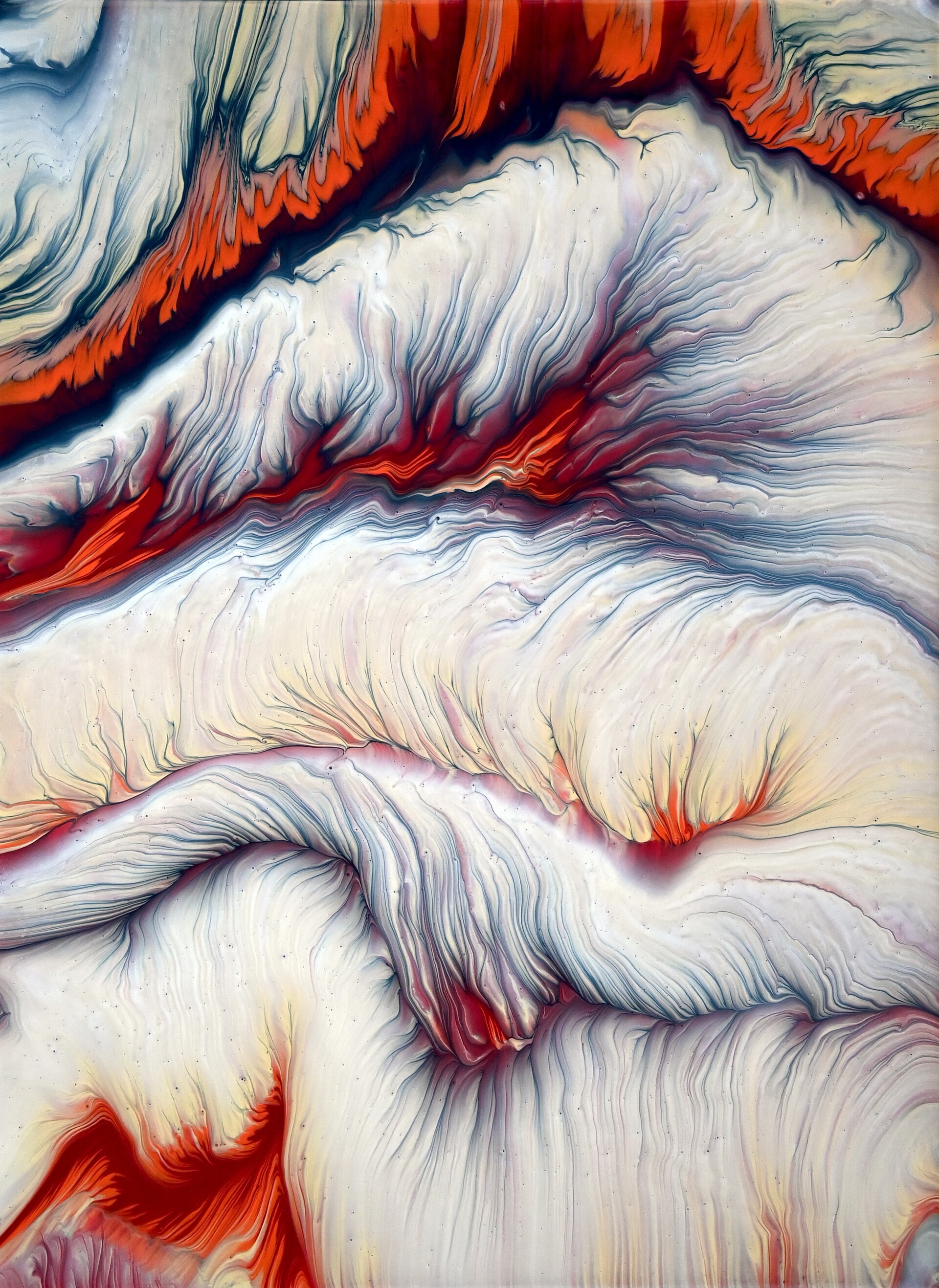 Fiona Art Delicate Lines and Transparency Split Cup Acrylic Pour