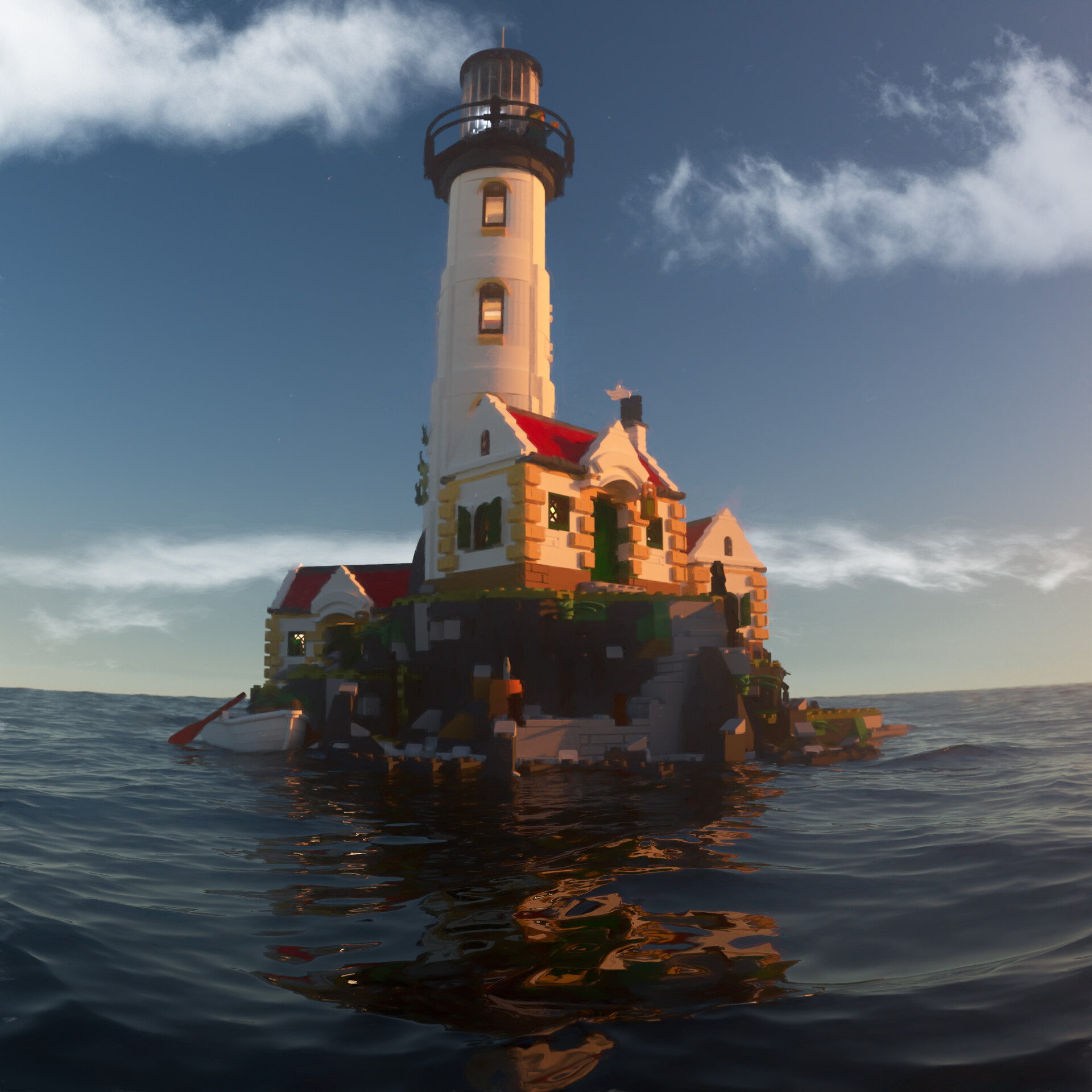 ArtStation Lego Lighthouse at Sea