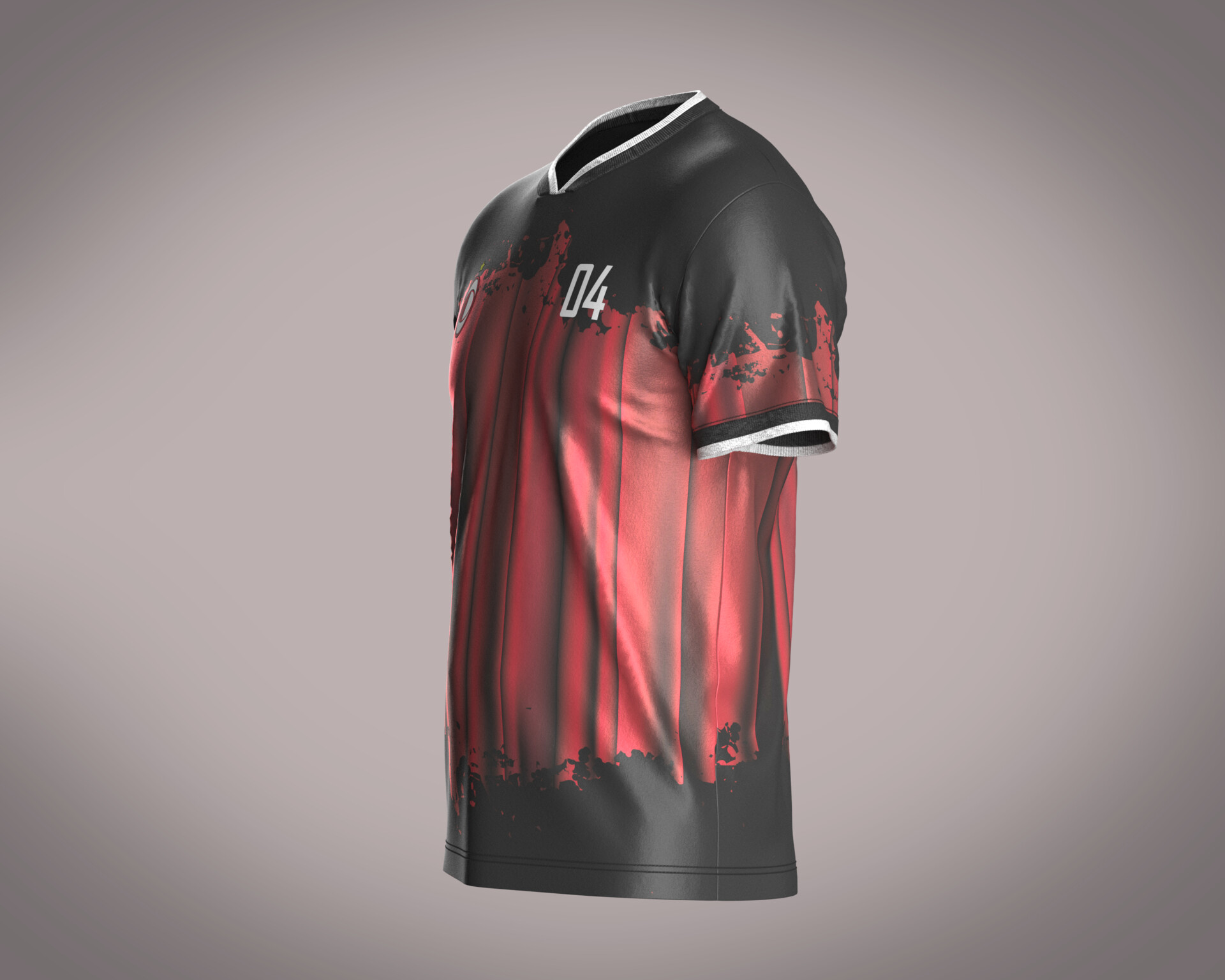 ArtStation - Soccer Black and Red Jersey Player-04
