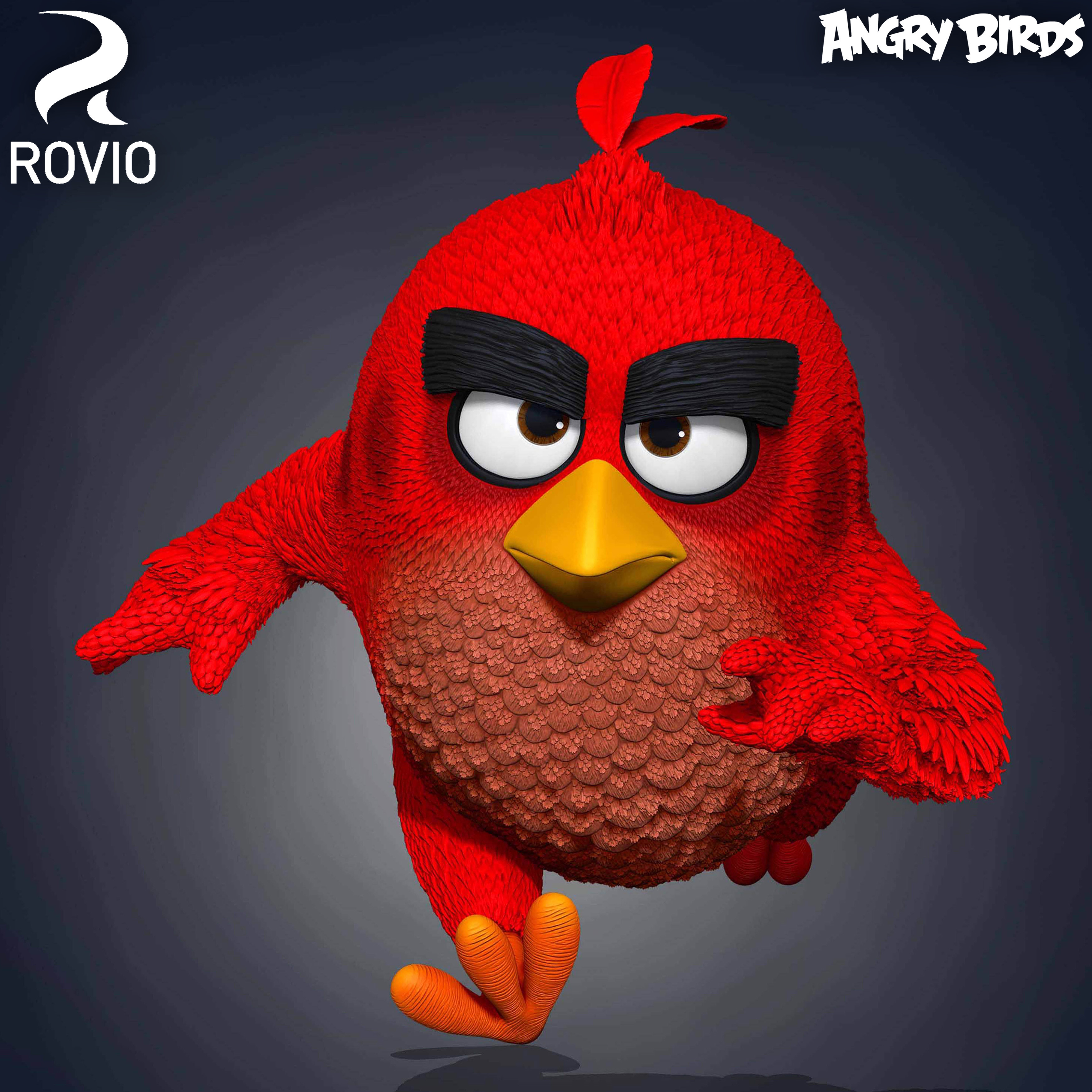 Red Angry Birds Rovio Entertainment sculpted By Yacine BRINIS 001