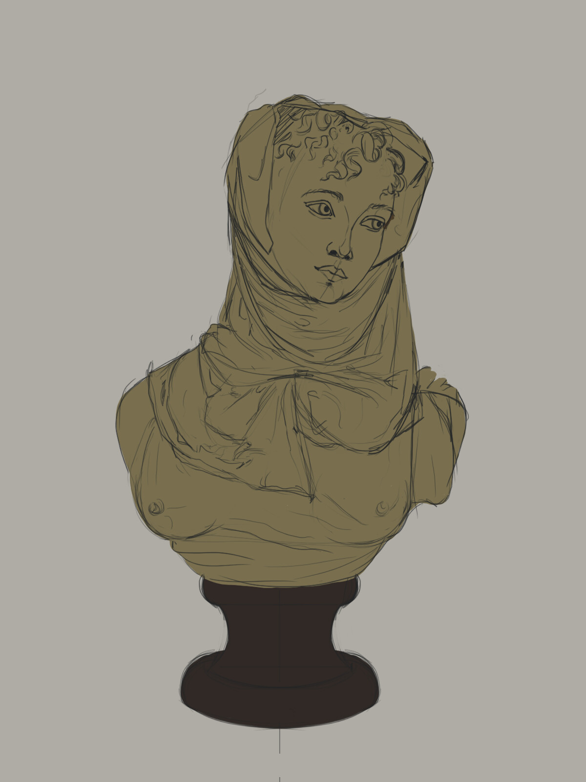 Irene Bilius Bust of a veiled woman