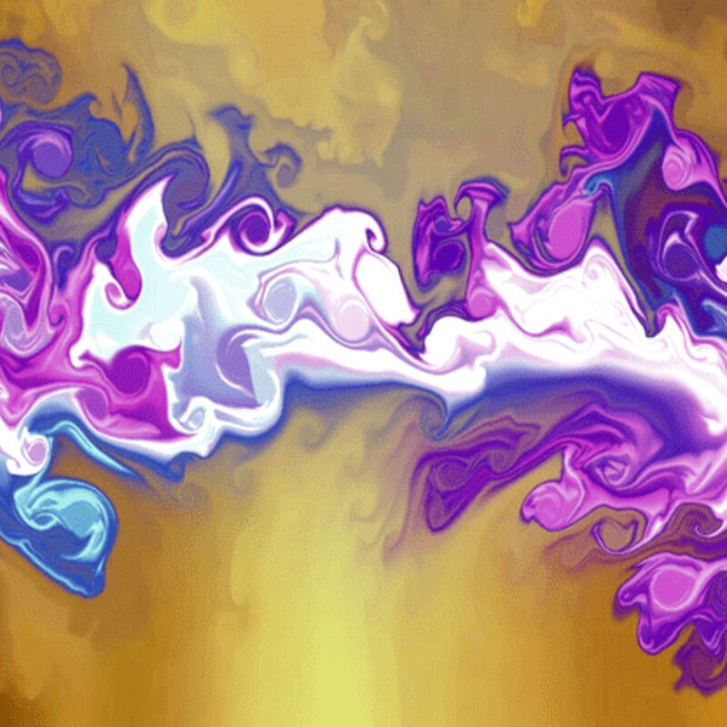 Purple and Gold fluid abstract collection